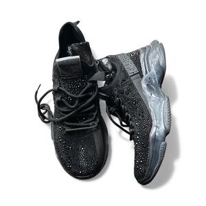 Steve Madden MAXIMA BLACK RHINESTONES Sneakers